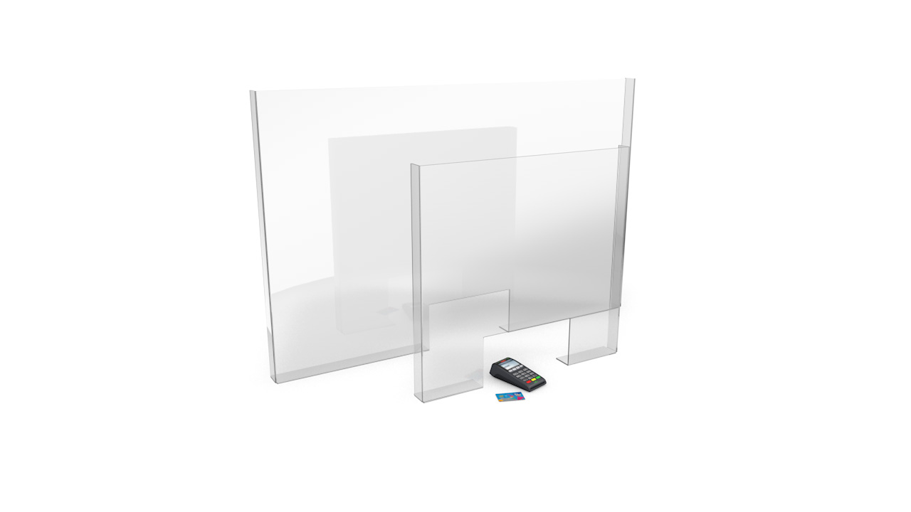 CLARITY MODULAR Protection Sneeze Screen With Cut Out