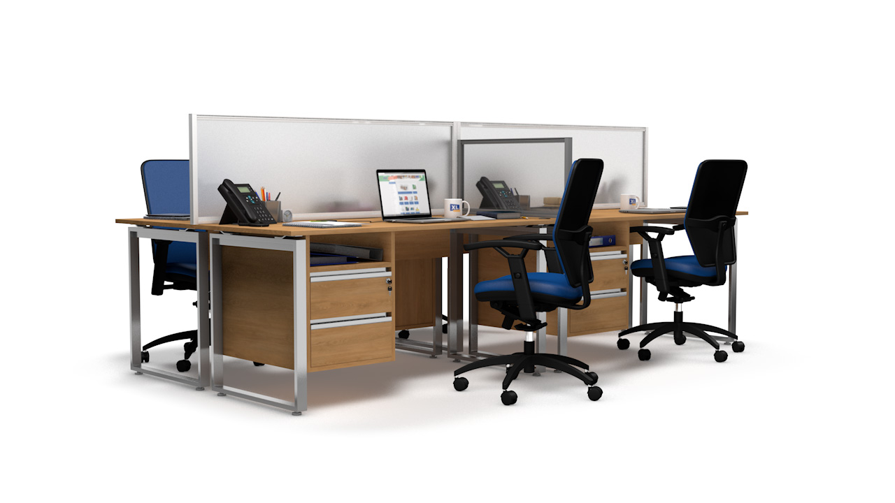 FRONTIER<sup>®</sup> Glazed Office Screen Desk Dividers