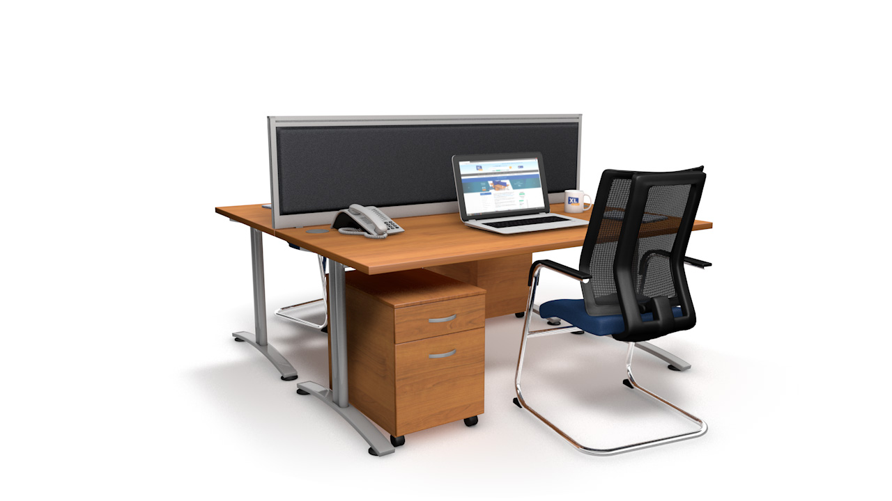 Premium Acoustic Desk Screens With Single Tool Rail