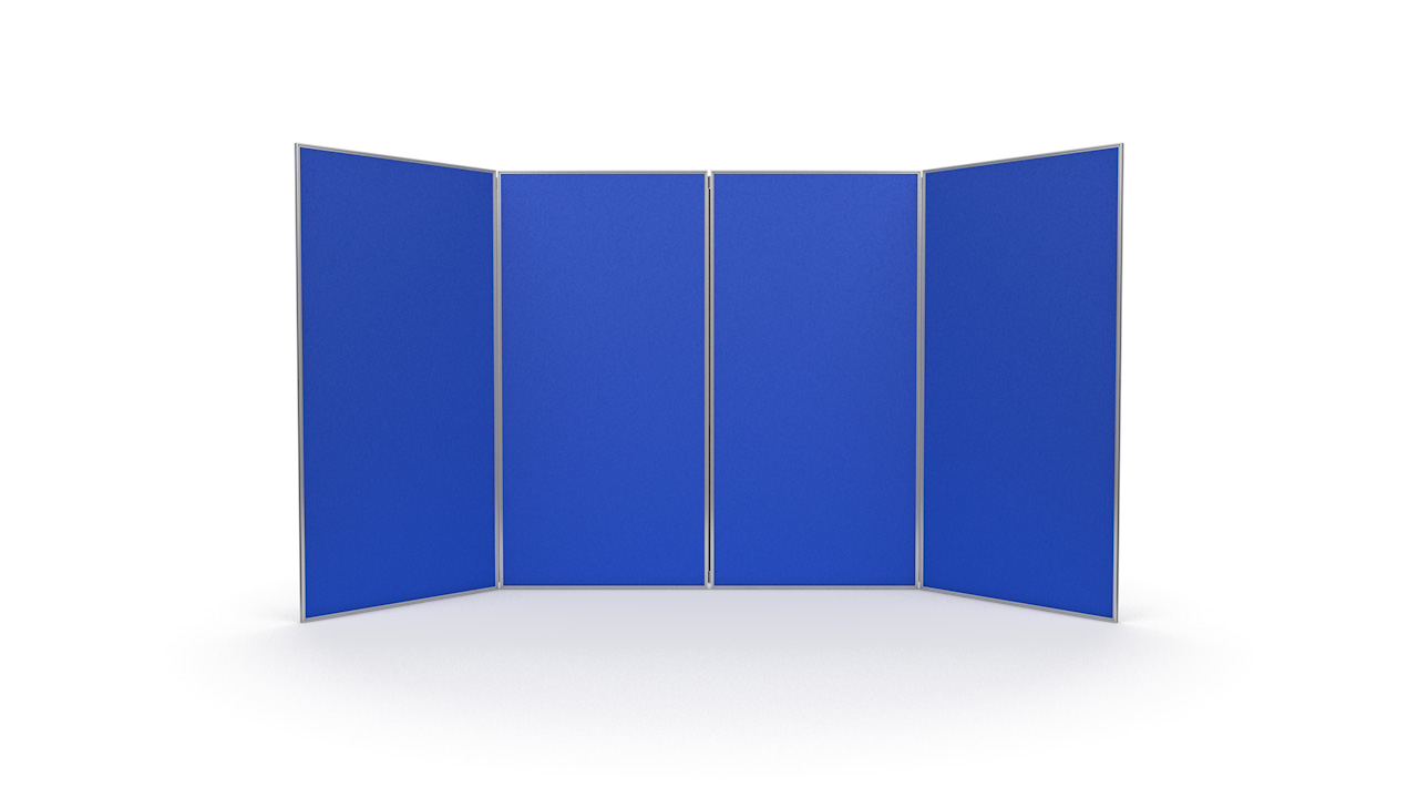 4 Panel Jumbo Exhibition Display Boards Aluminium Frame