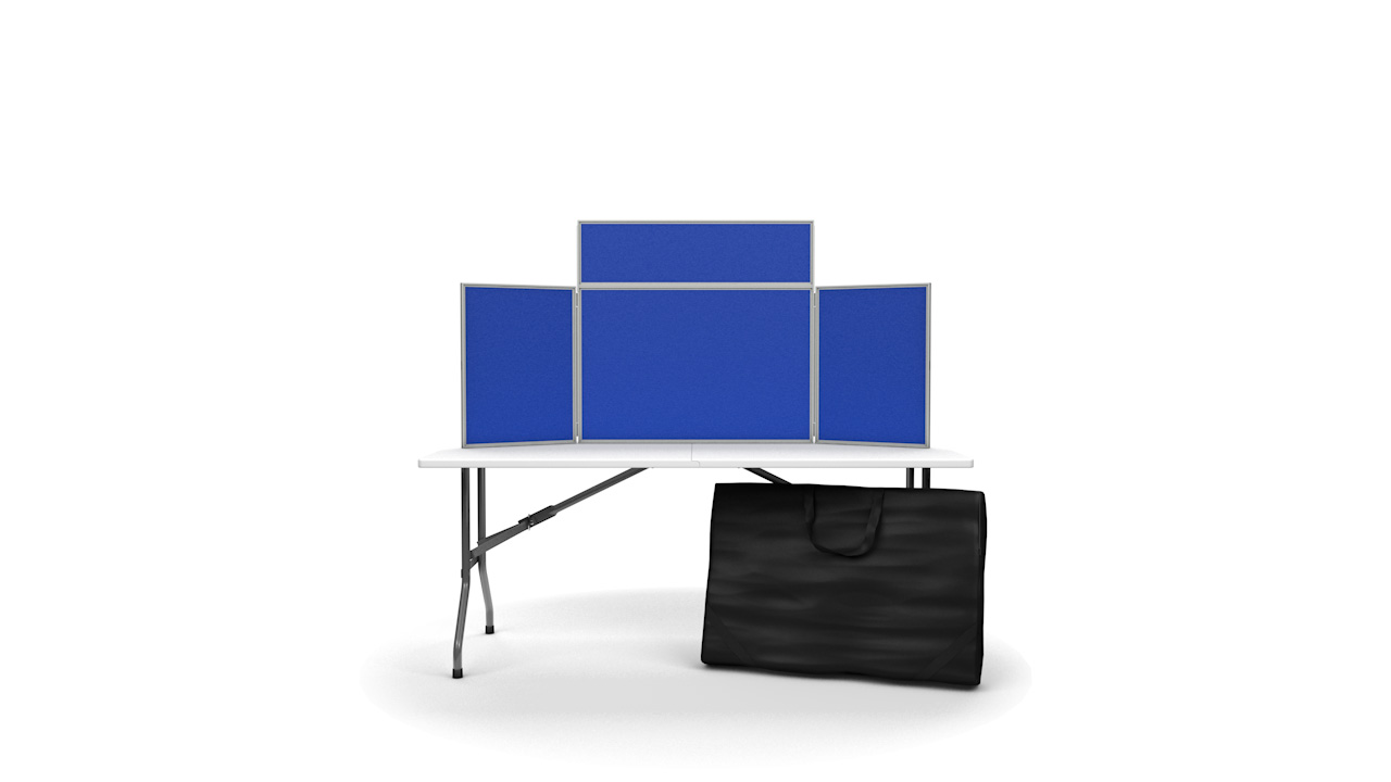 Landscape Tabletop Folding Display Panels PVC Frame