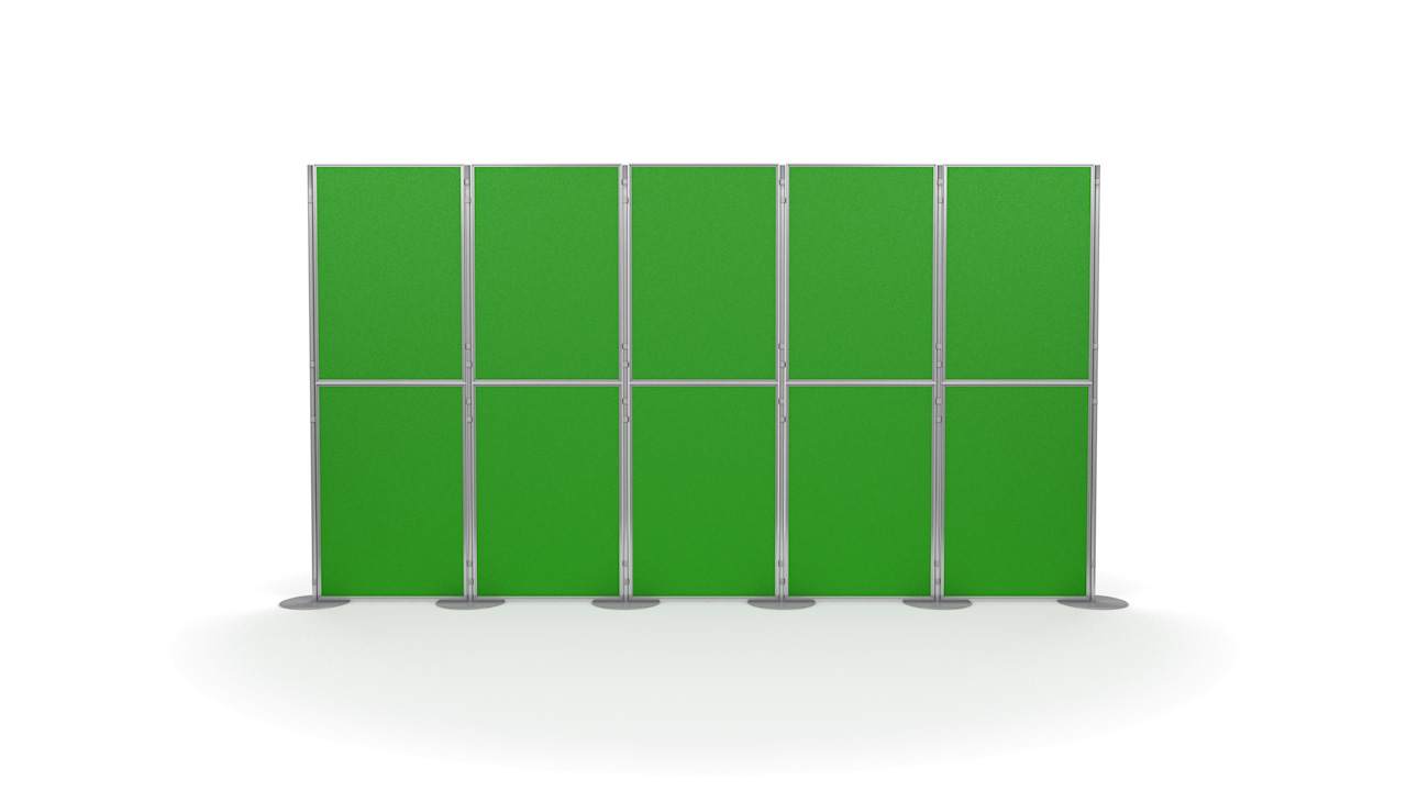 Pinnable 10 Panel and Pole Portable Presentation Boards
