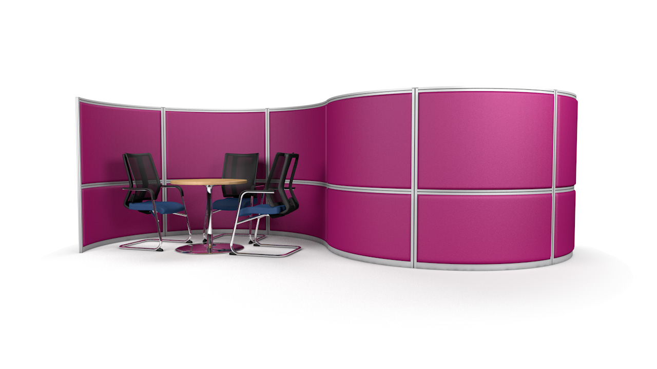 S-Shaped Acoustic Office Partition Wall