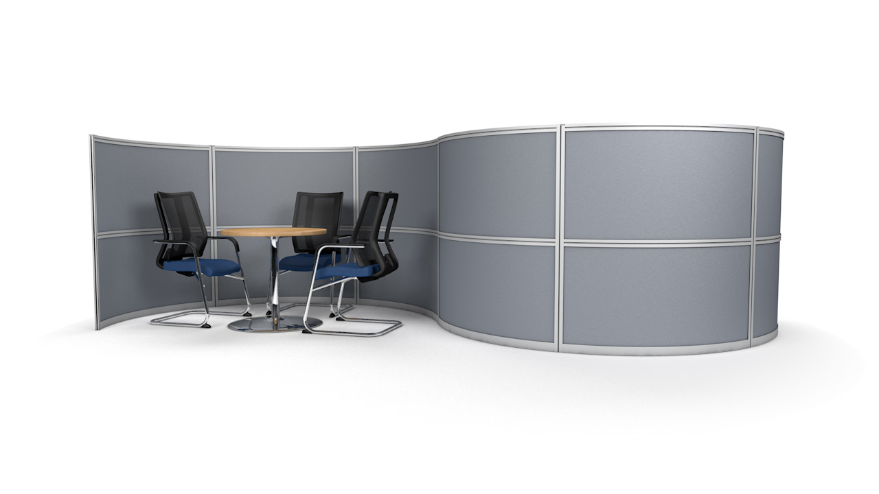 S-Shaped Office Divider Wall