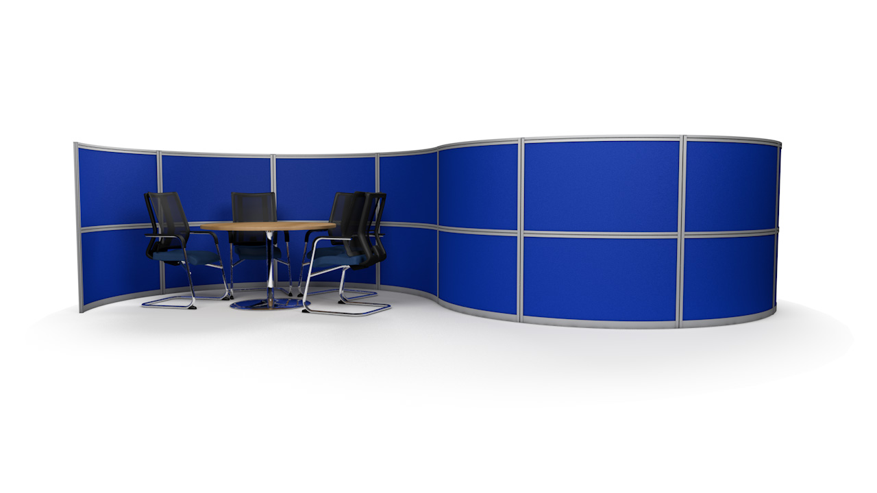 S-Shaped Office Partition Wall 6m