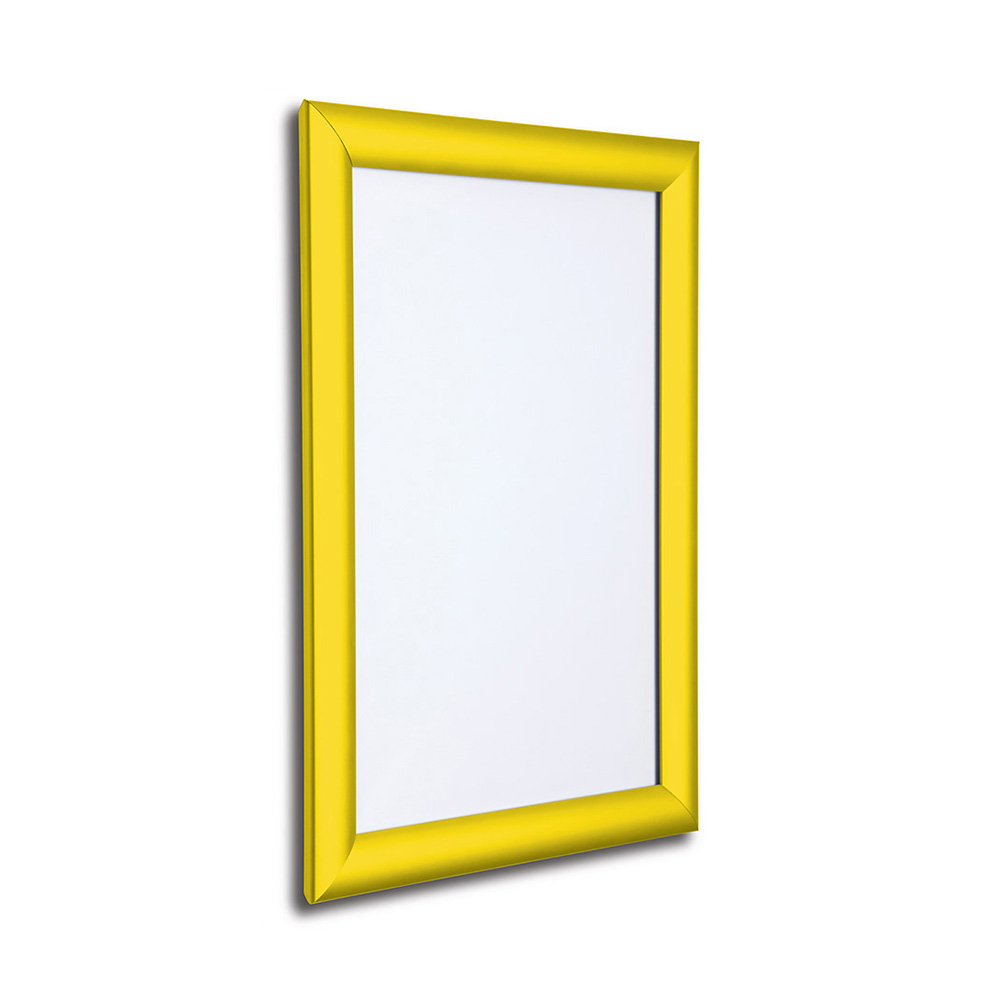25mm Snap Frame Poster Display in Traffic Yellow