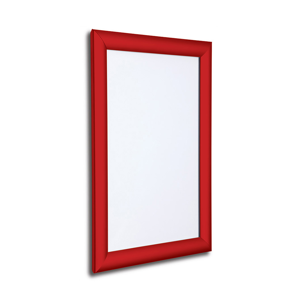 Wall Mounted 25mm Snap Frame Poster Display in Traffic Red