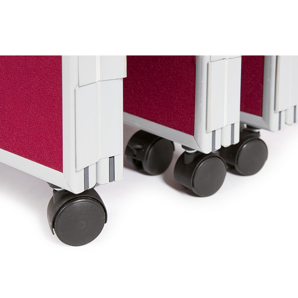 Castor Wheels on Folding Partition For Easy Portability