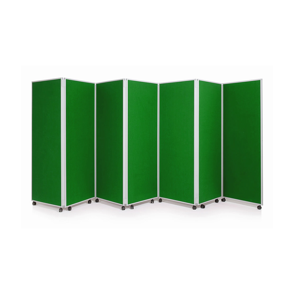 7 Panel Mobile Concertina Screen in Green