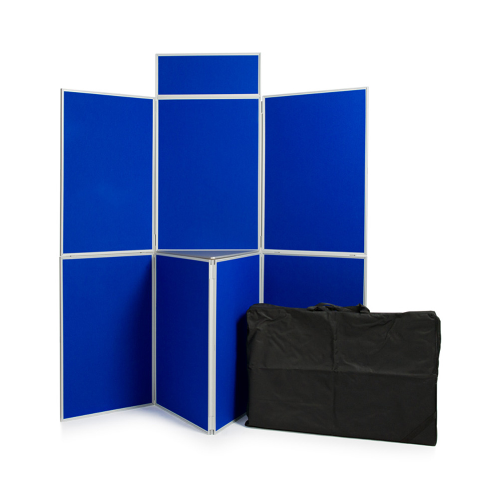 7 Panel Presentation Kit in Blue with Shelving and Carry Bag
