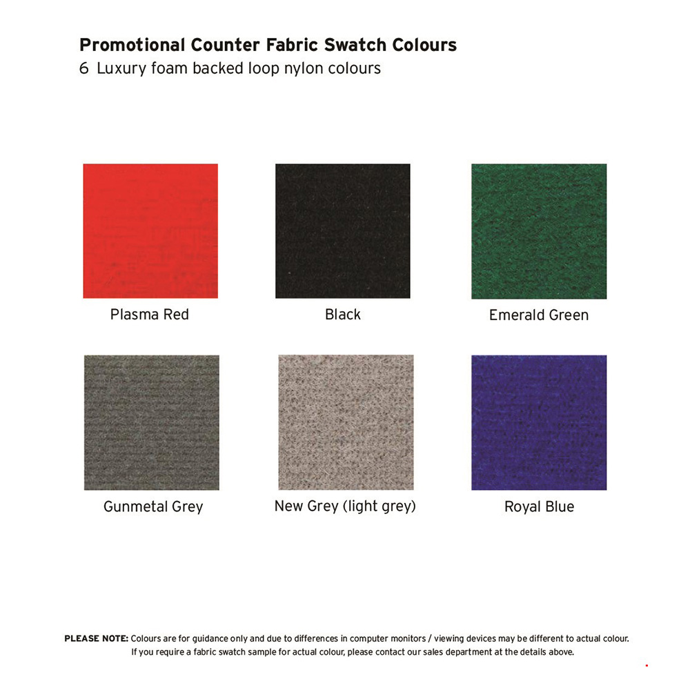 Fabric Display Panel Colour options