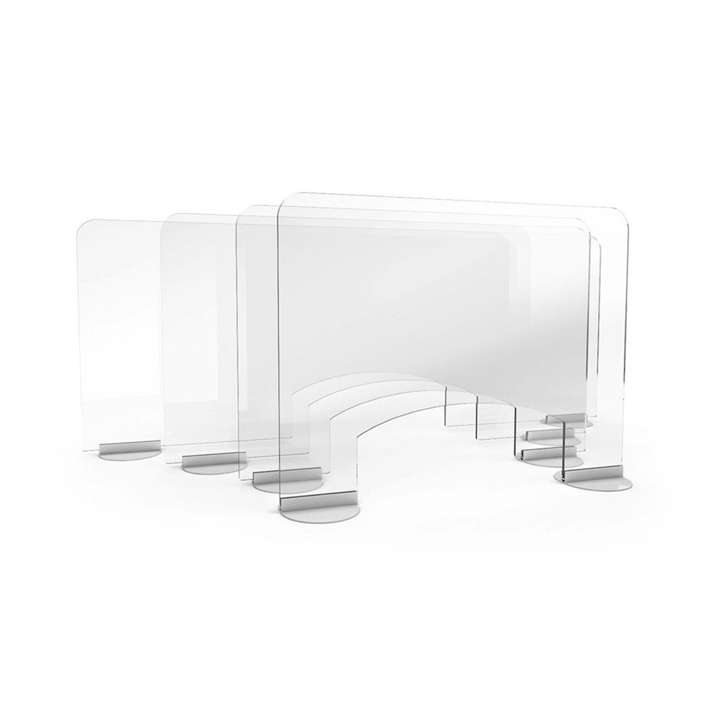 ACHOO® Crystal Clear Desk Protective Screen With Cut Out Hatch
