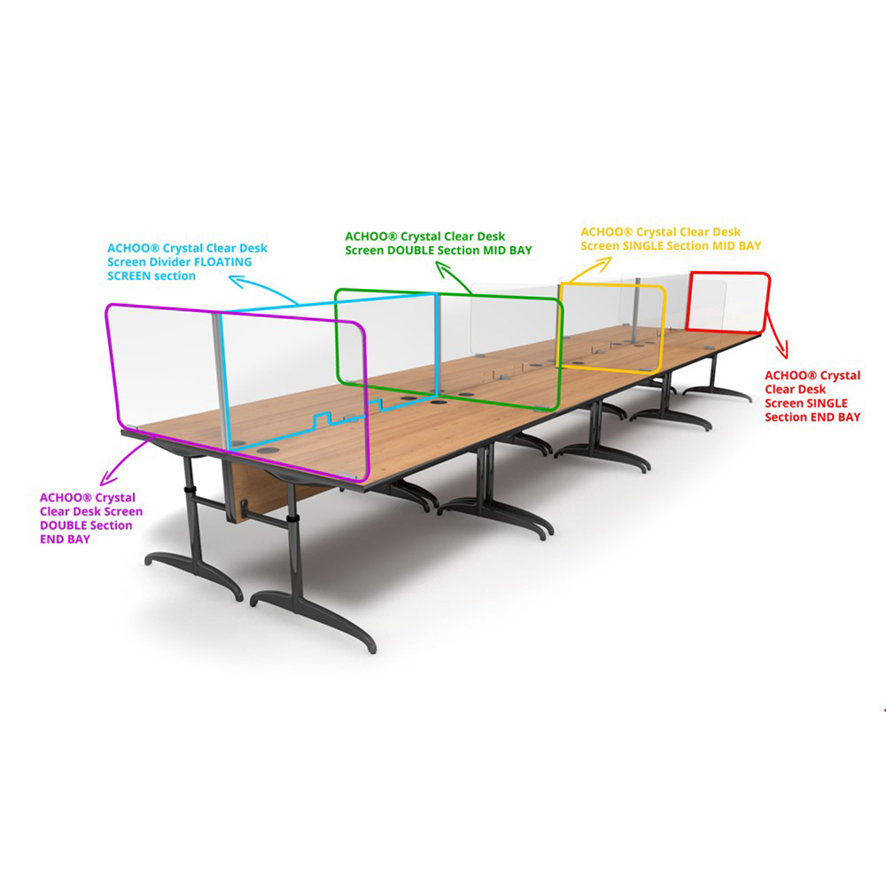 How To Order ACHOO® Screens For Desks 8 Desk Perspex Dividers