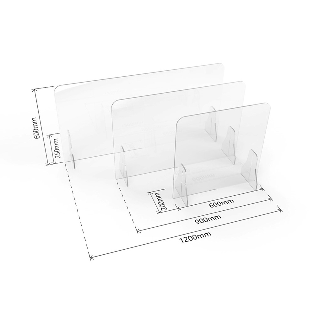ACHOO® Free Standing Perspex Protection Screens 600mm High Dimensions