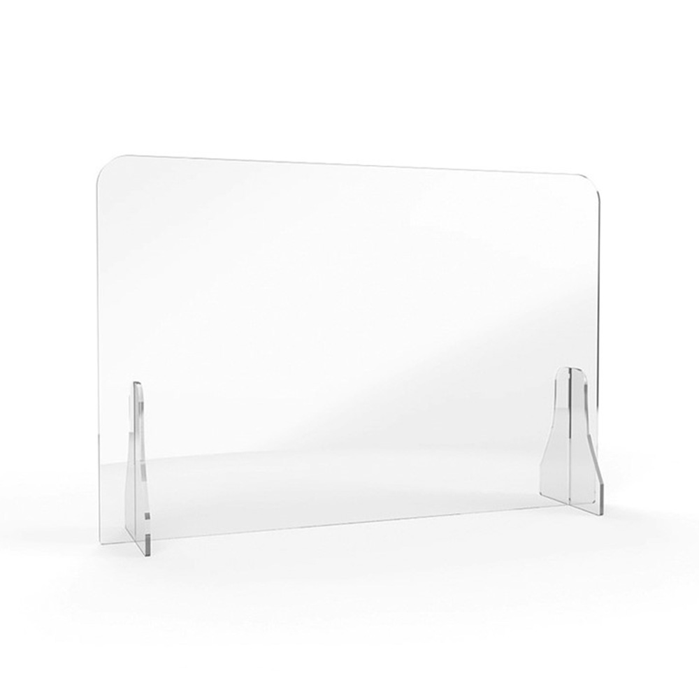 ACHOO® Crystal Clear Free Standing Perspex Screen With Slot Together Stabilising Feet