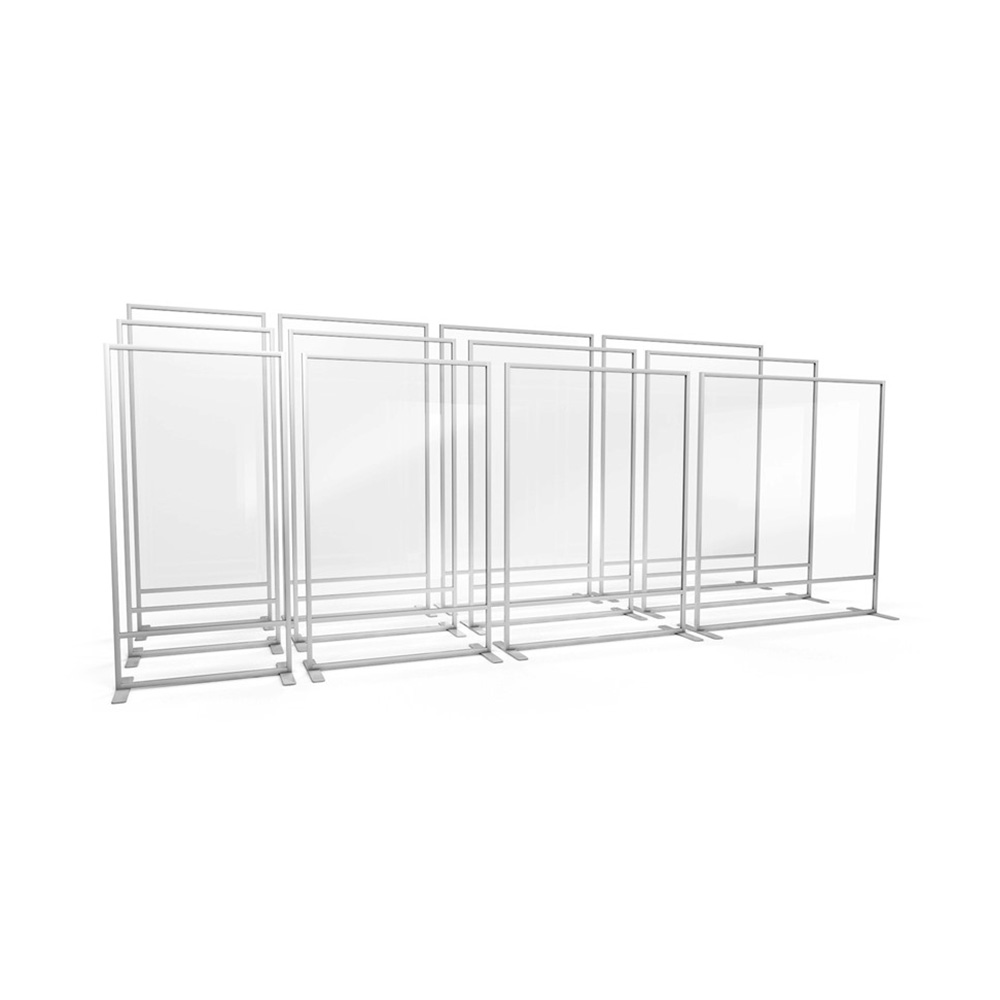 ACHOO® Crystal Clear Freestanding Office Screen Divider