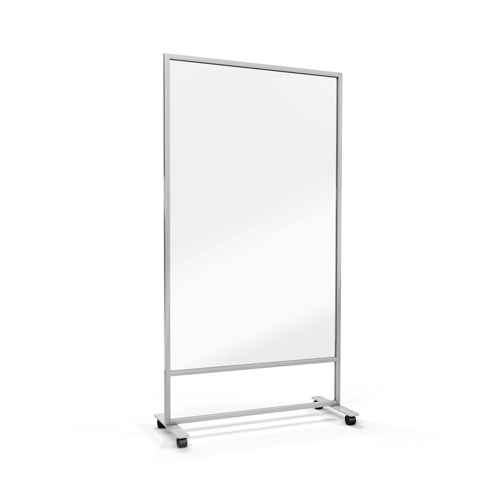 ACHOO® Crystal Clear Freestanding Office Divider With Wheels For A Mobile And Portable Office Screen