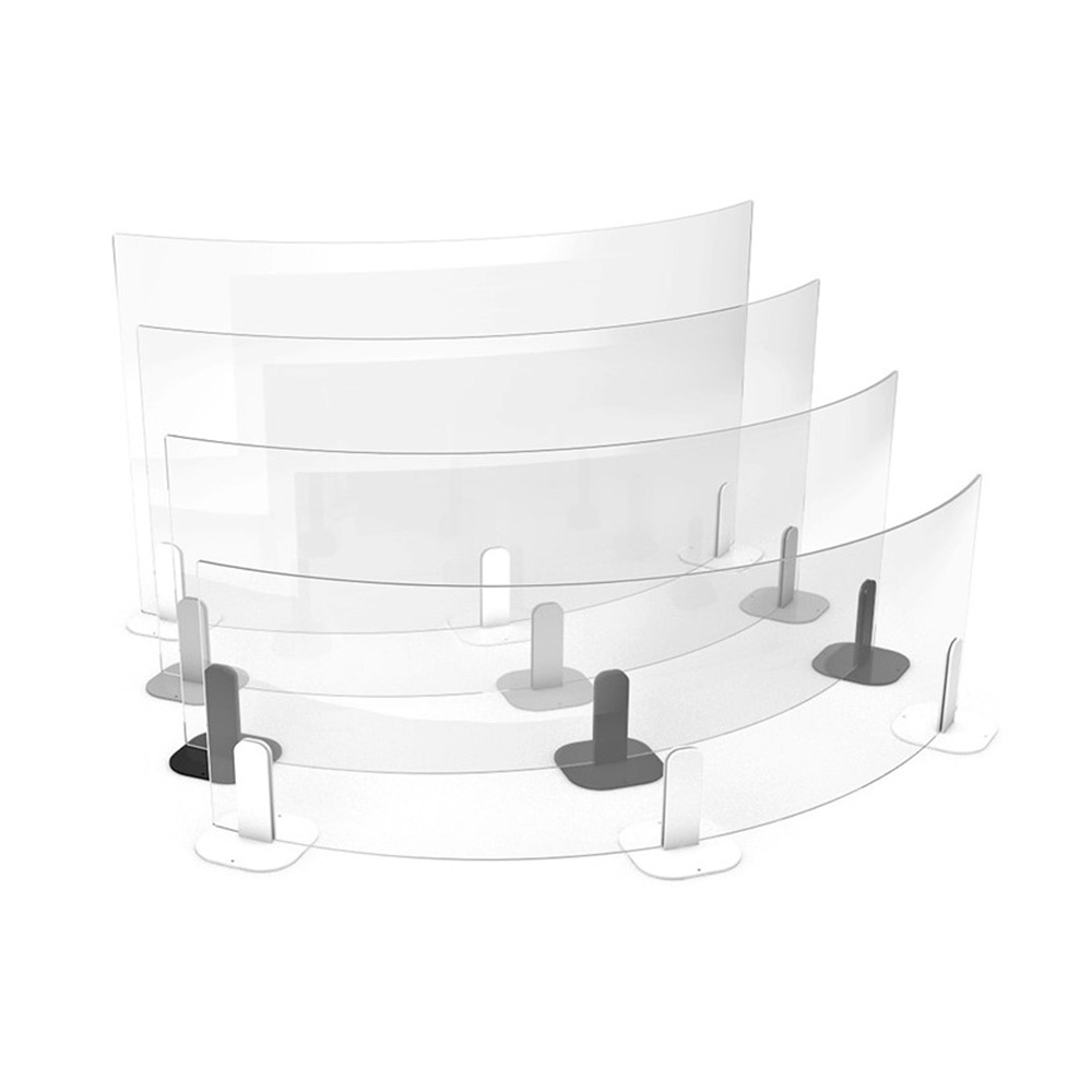 ACHOO® Curved Toughened Safety Glass Reception Screen With 850mm Radius