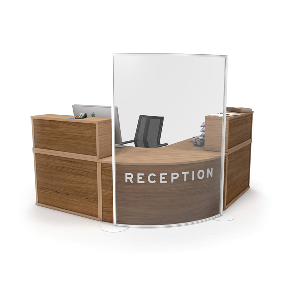 ACHOO® Curved Perspex Screen - Free Standing Screen Can Be Placed In Any Location