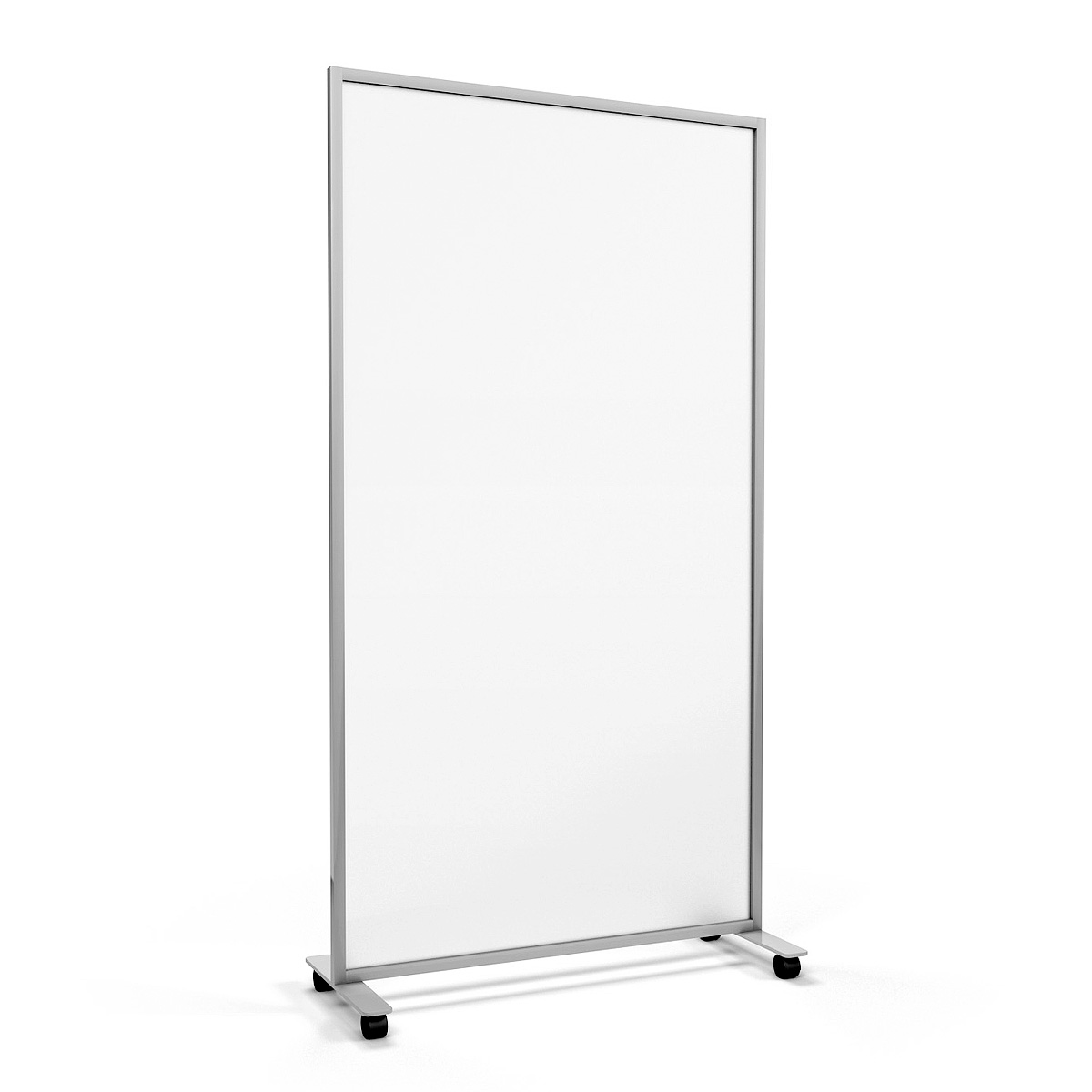 ACHOO® Frosted Perspex® Glass Office Divider is Mounted onto Easy Glide Locking Castor Wheels
