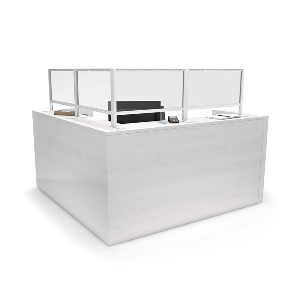 ACHOO® Perspex Counter Protection Screens - Desk Mounted Social Distancing Screens For Employee Protection