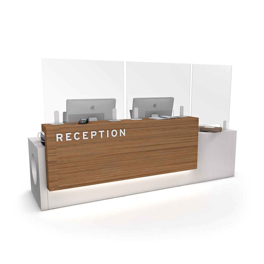ACHOO® Perspex® Reception Sneeze Guard Screen - Choose From Genuine Perspex® or Toughened Safety Glass