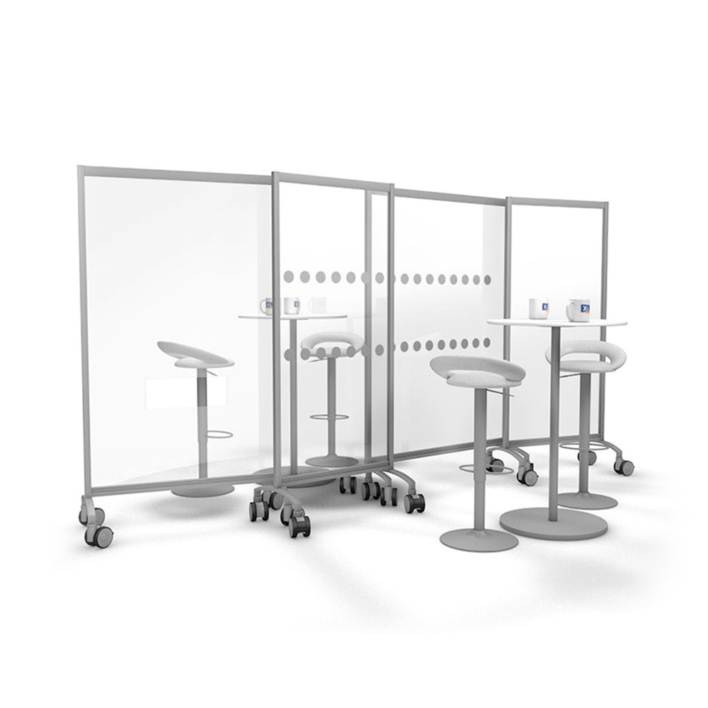 ACHOO® Portable Protection Screen On Wheels Can Be Used In Offices & Workplace To Maintain A Safe Social Distance