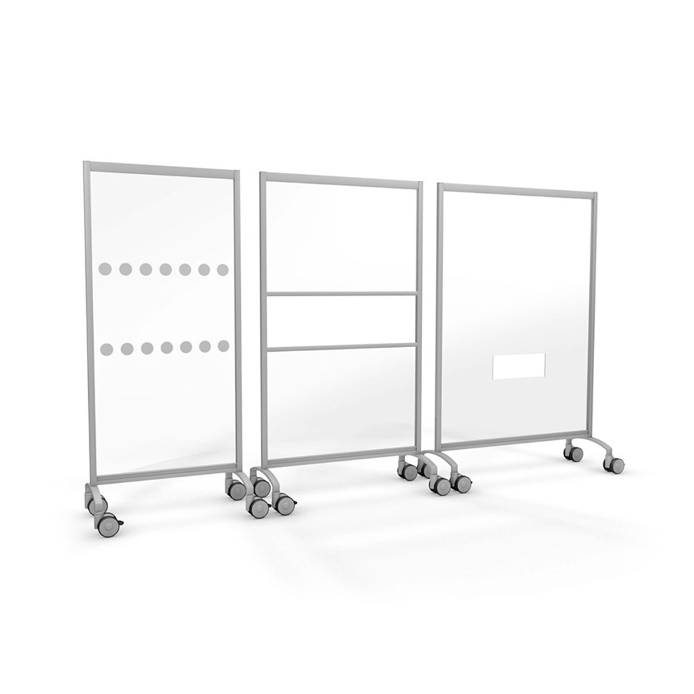 Freestanding Mobile Protection Screen on wheels 