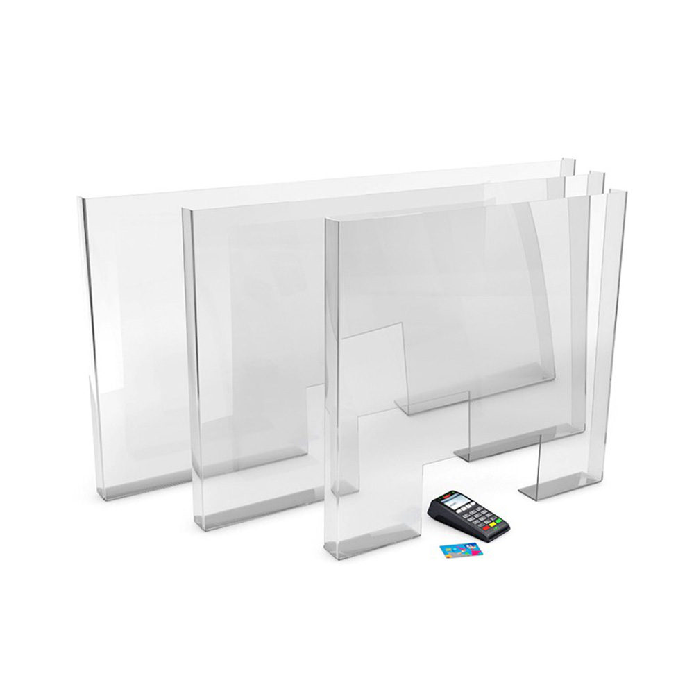 CLARITY MODULAR Protection Sneeze Screens With Cut Out - Easy To Install And Can Be Used on Any Counter Top - Ideal For Shops, Pharmacists, Doctors, Hospitals And Cashier Desks
