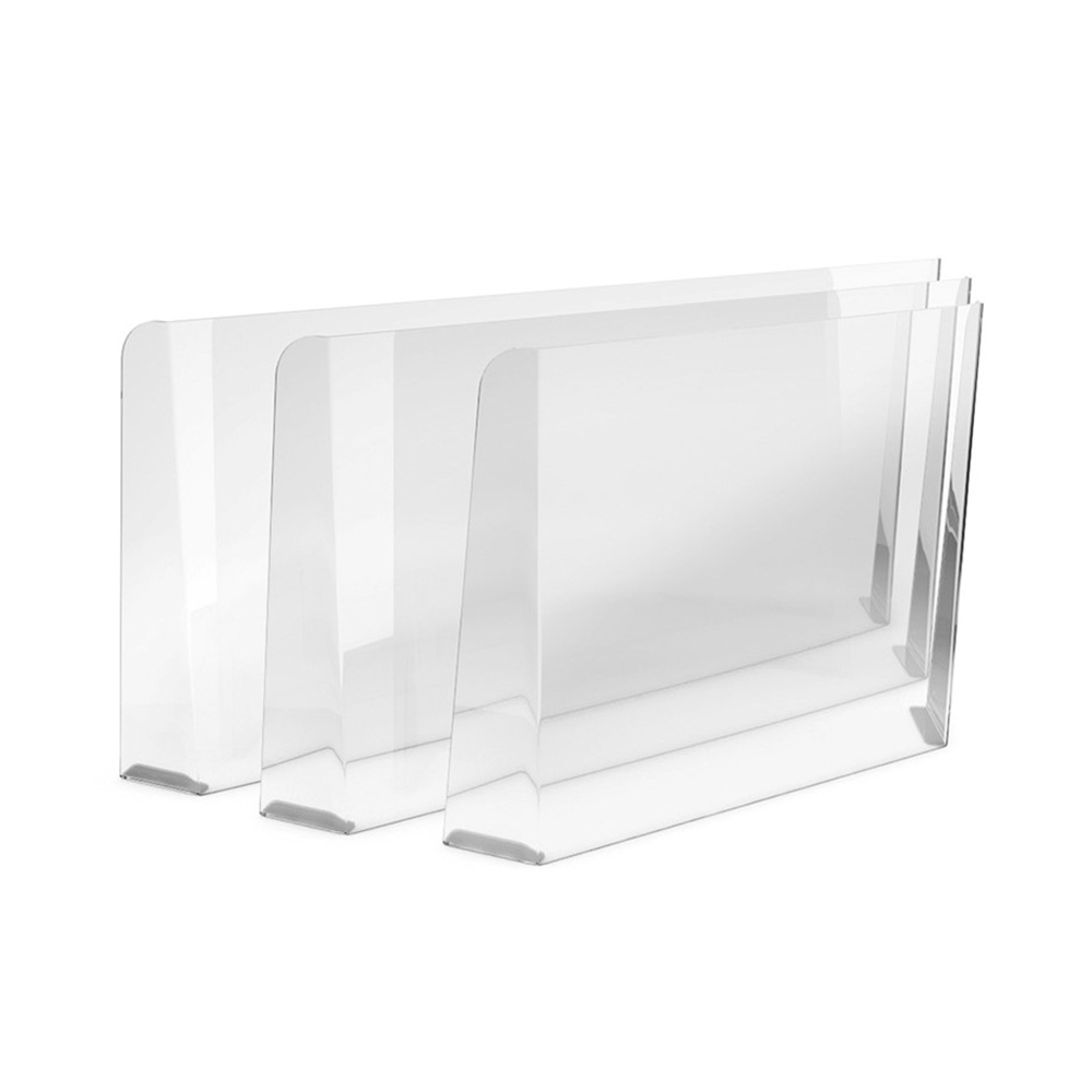 CLARITY PLUS Perspex Social Distancing Screens 750mm High - Available In a Range of Widths For Desktops And Counters