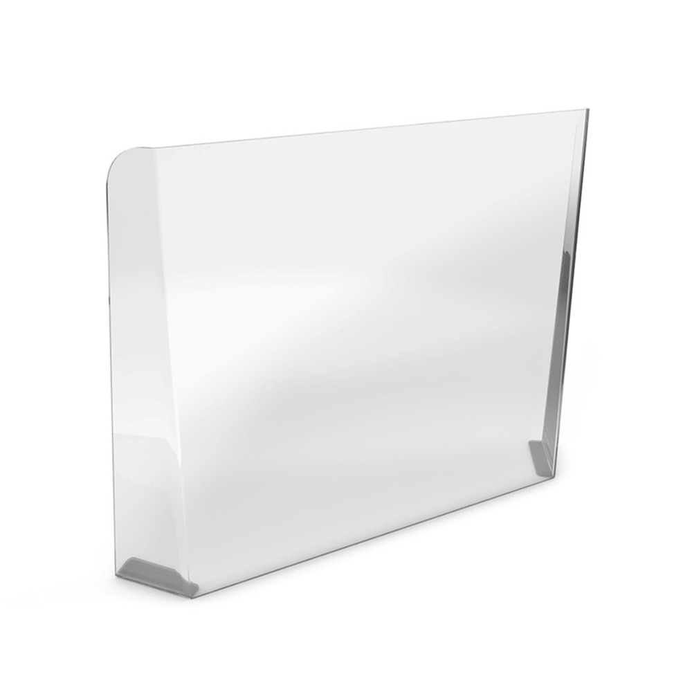 CLARITY PLUS Clear Perspex Protection Screens - 800mm (w) x 750mm (h) Countertop Desk Divider For Social Distancing At Work