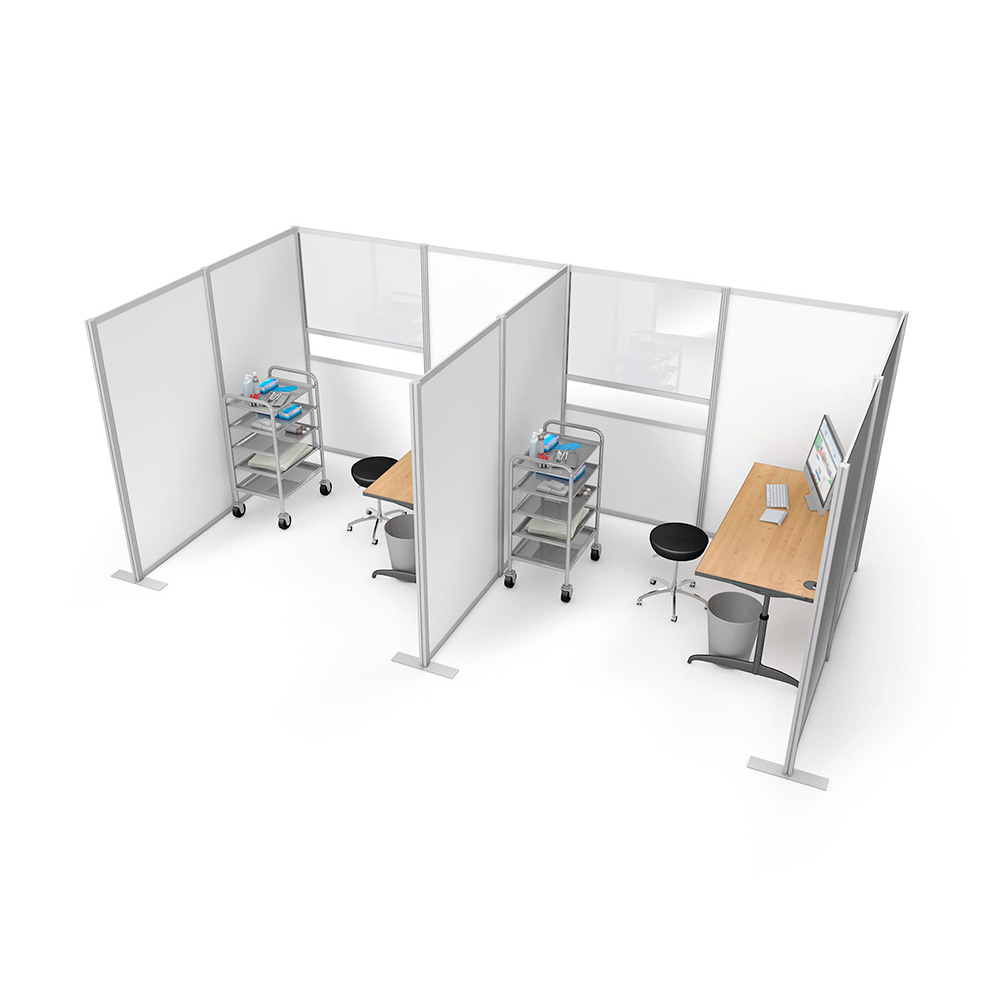 Free Standing Vaccination Booth Screen Pods 
