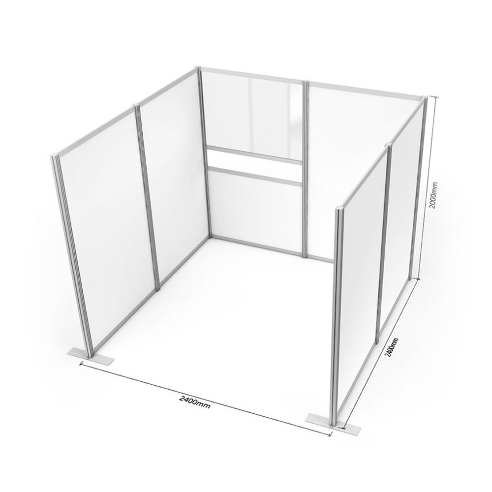 Dimensions Of COVID Vaccination Booth U-Shaped Cubicle 