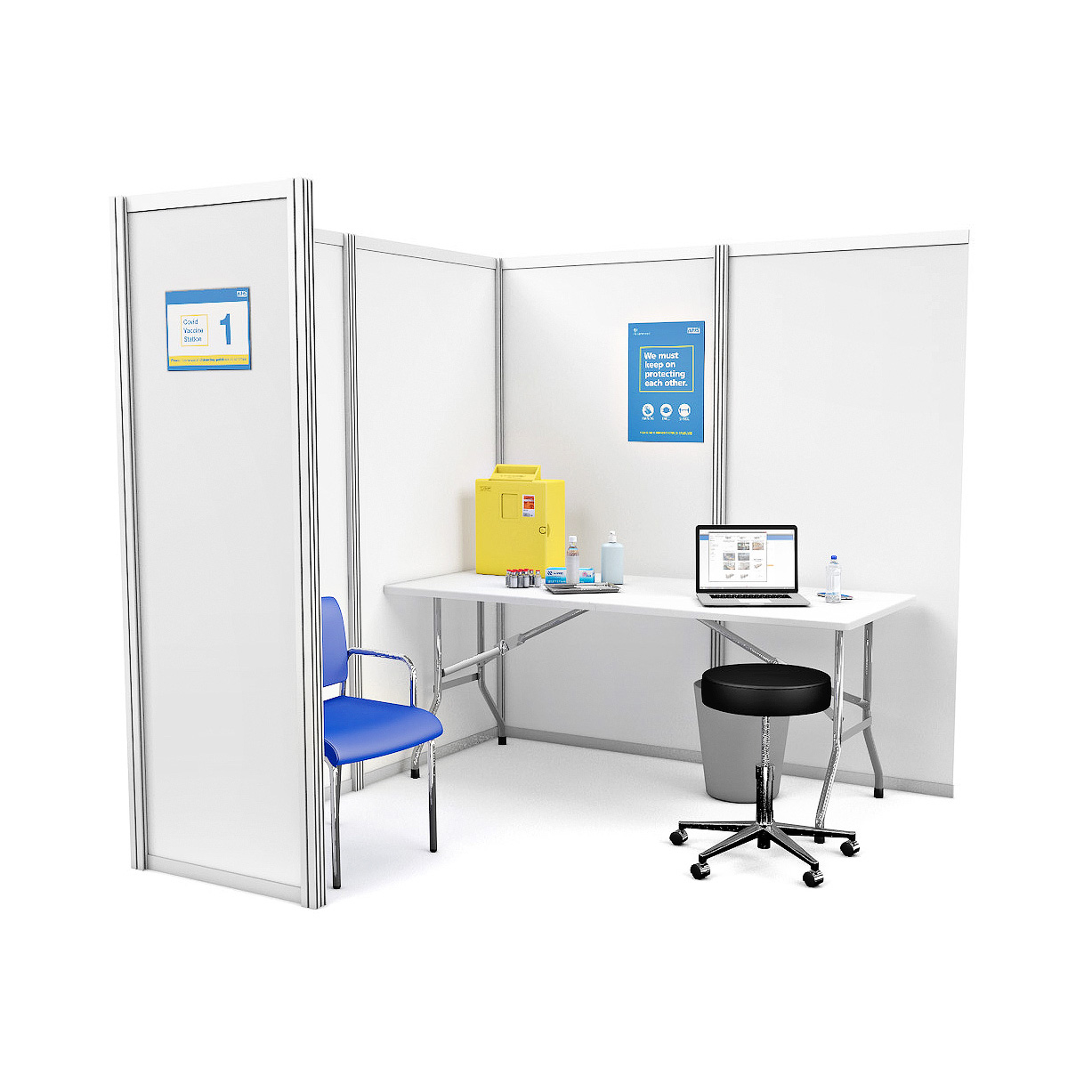 COVID-19 Vaccination Booth Cubicles For Safe Rollout of Coronavirus Vaccine