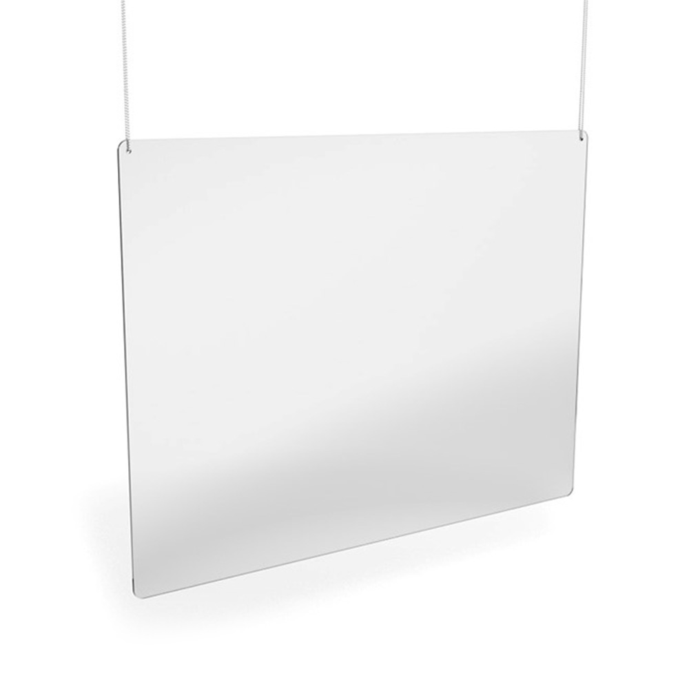 Hanging Perspex® Protection Screen 1200mm Wide - Includes Plastic White Chains