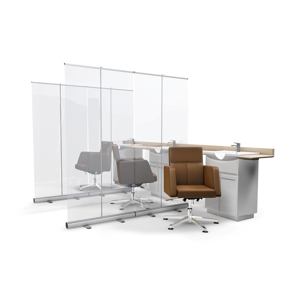 Roll Up Screens Are Ideal For Placing Between Hairdresser Wash Basins And Barber Chairs