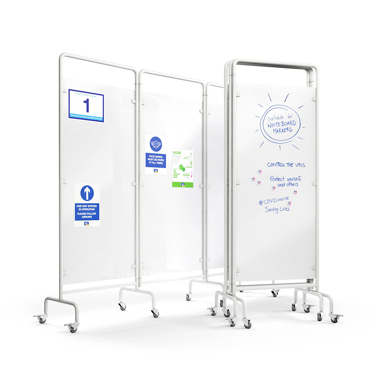 DIGNITY® Portable Medical Screens Can Act As Folding Whiteboards For Writing Medical Notes