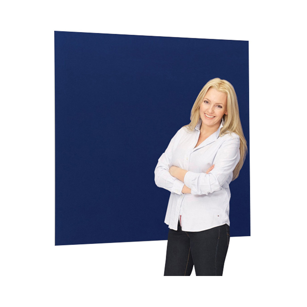 Frameless Noticeboard with Blue Fabric