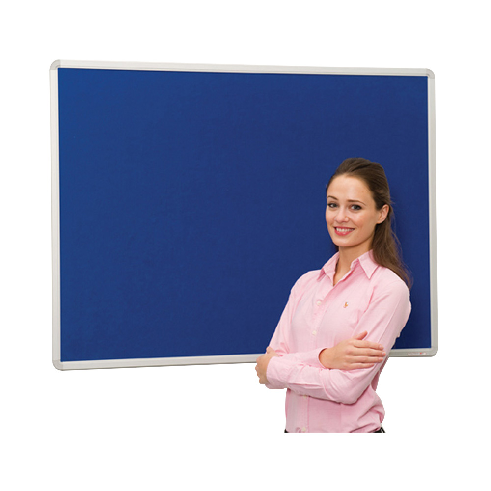 Blue Fabric Noticeboard with Aluminium Frame
