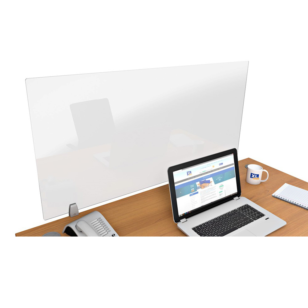 EASYFIT Perspex® Desk Screens 1500mm Wide - Wipeable Hygienic Barriers For Social Distancing in Offices