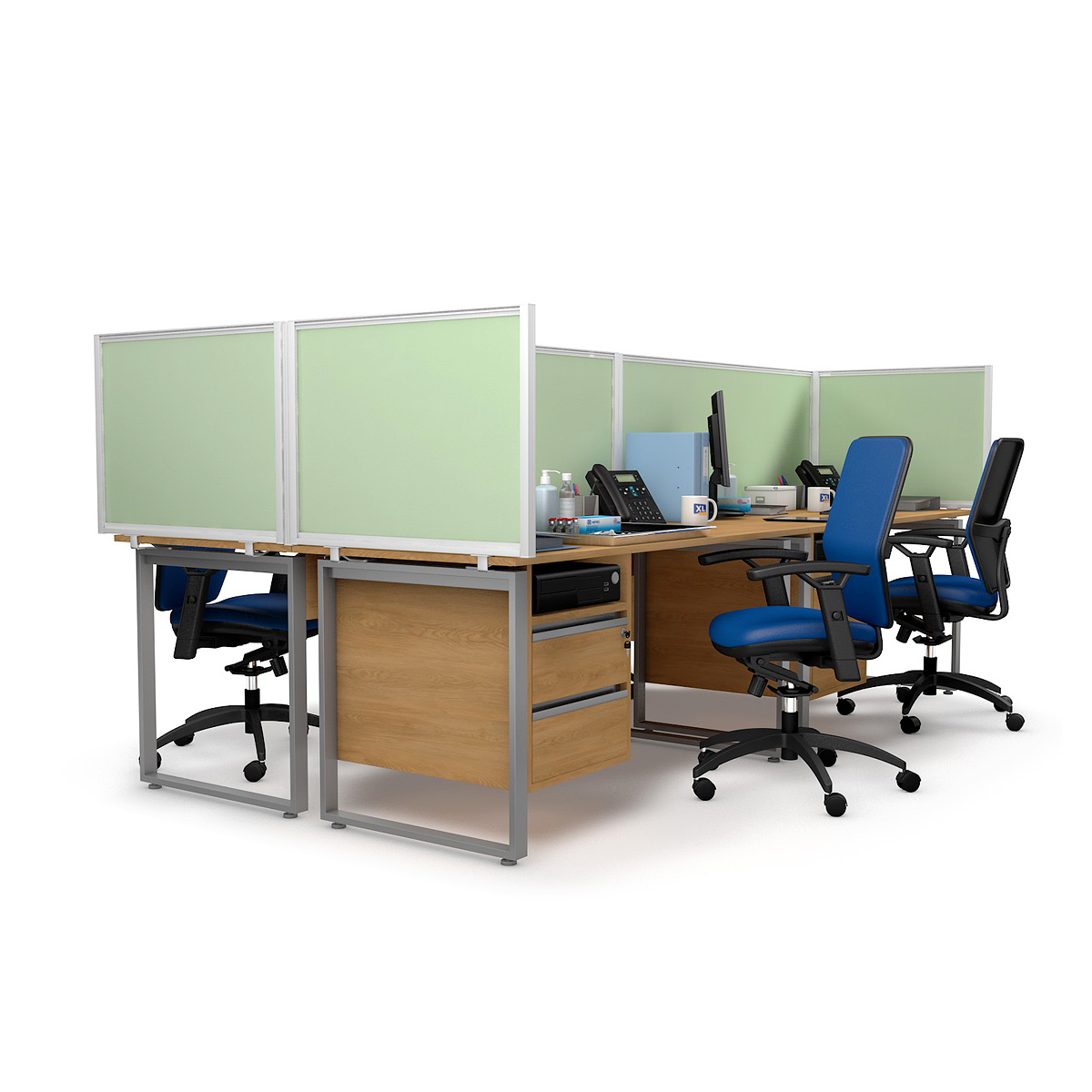 FRONTIER® Medical Screens Anti-Microbial Desk Dividers
