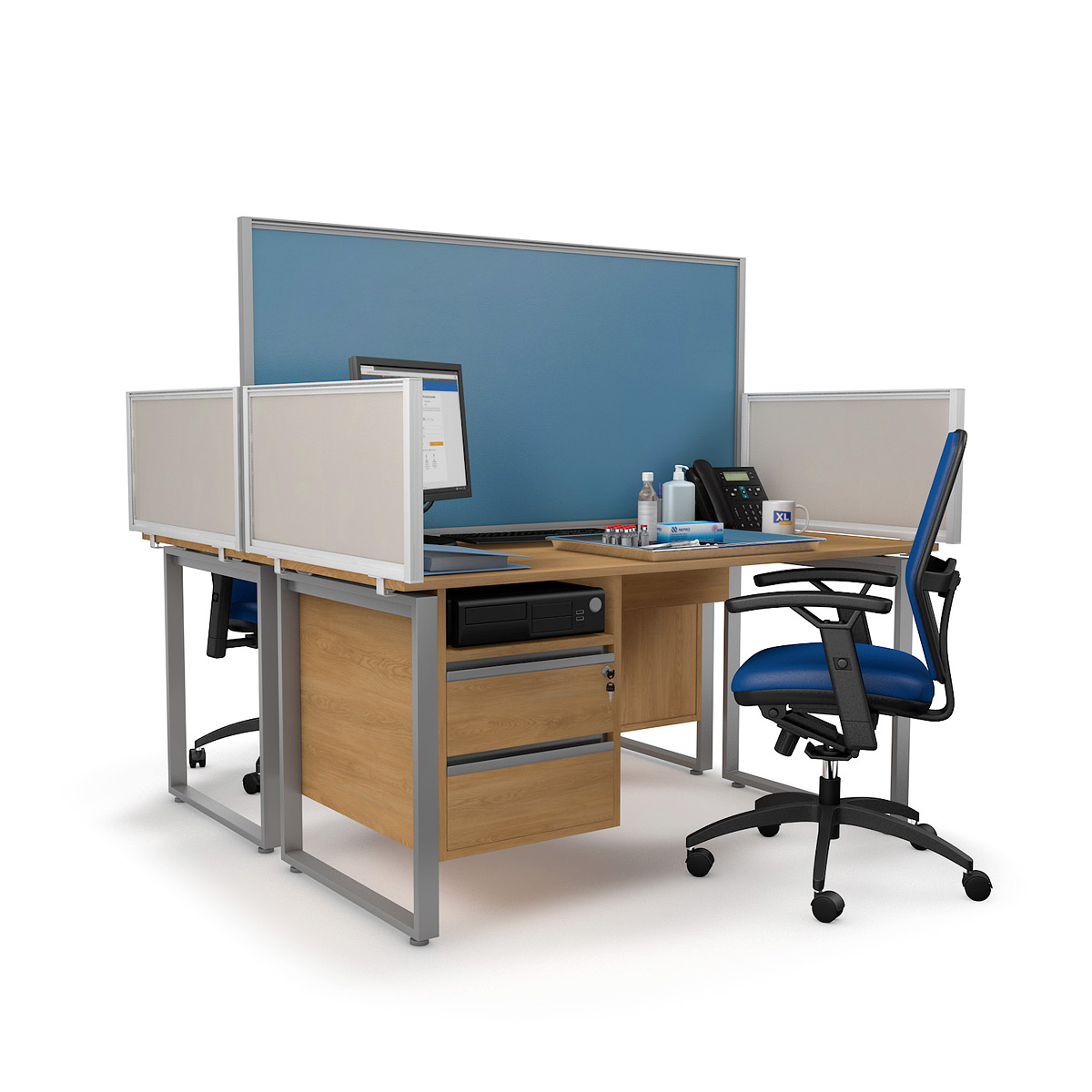 FRONTIER® Medical Screens Anti-Microbial Desk Dividers - Wipeable & Hygienic Screens For Hospitals & Medical Centers