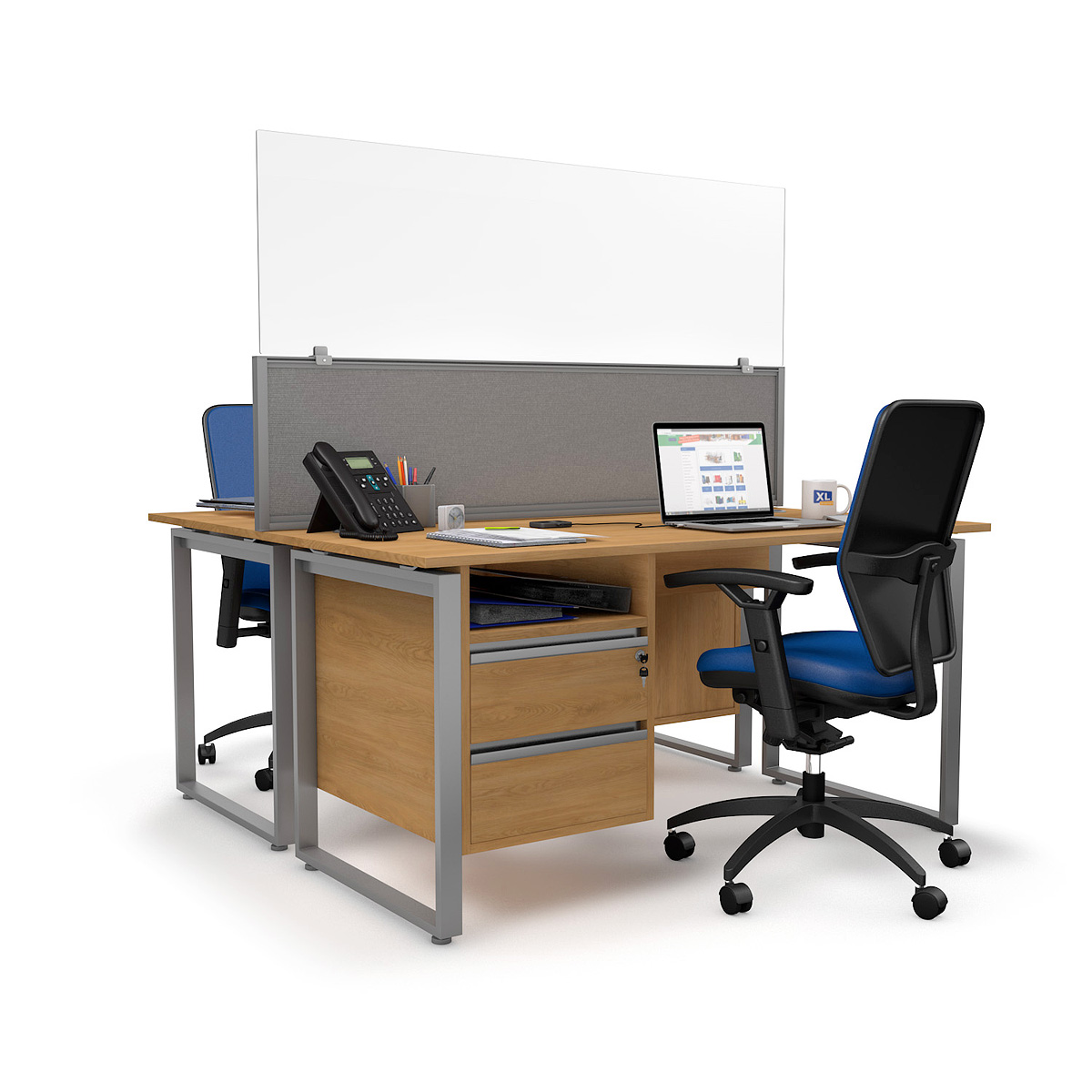 FRONTIER® Desk Screen Height Extenders 400mm High