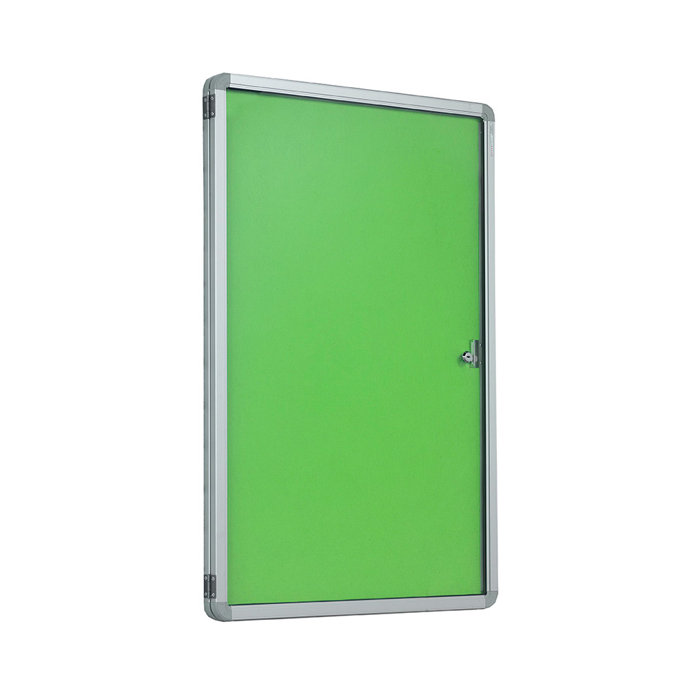 Green Single Door Lockable Wall Mounted Noticeboard