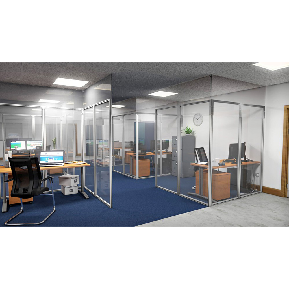 Visual of Office Using Floor to Ceiling Perspex Cubicles