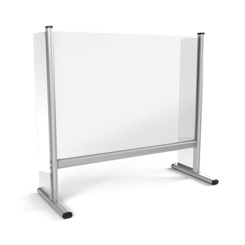 Easy Clean Free Standing Social Distancing Sneeze Screen 1000mm (w) For Customer Facing Environments And Public Venues