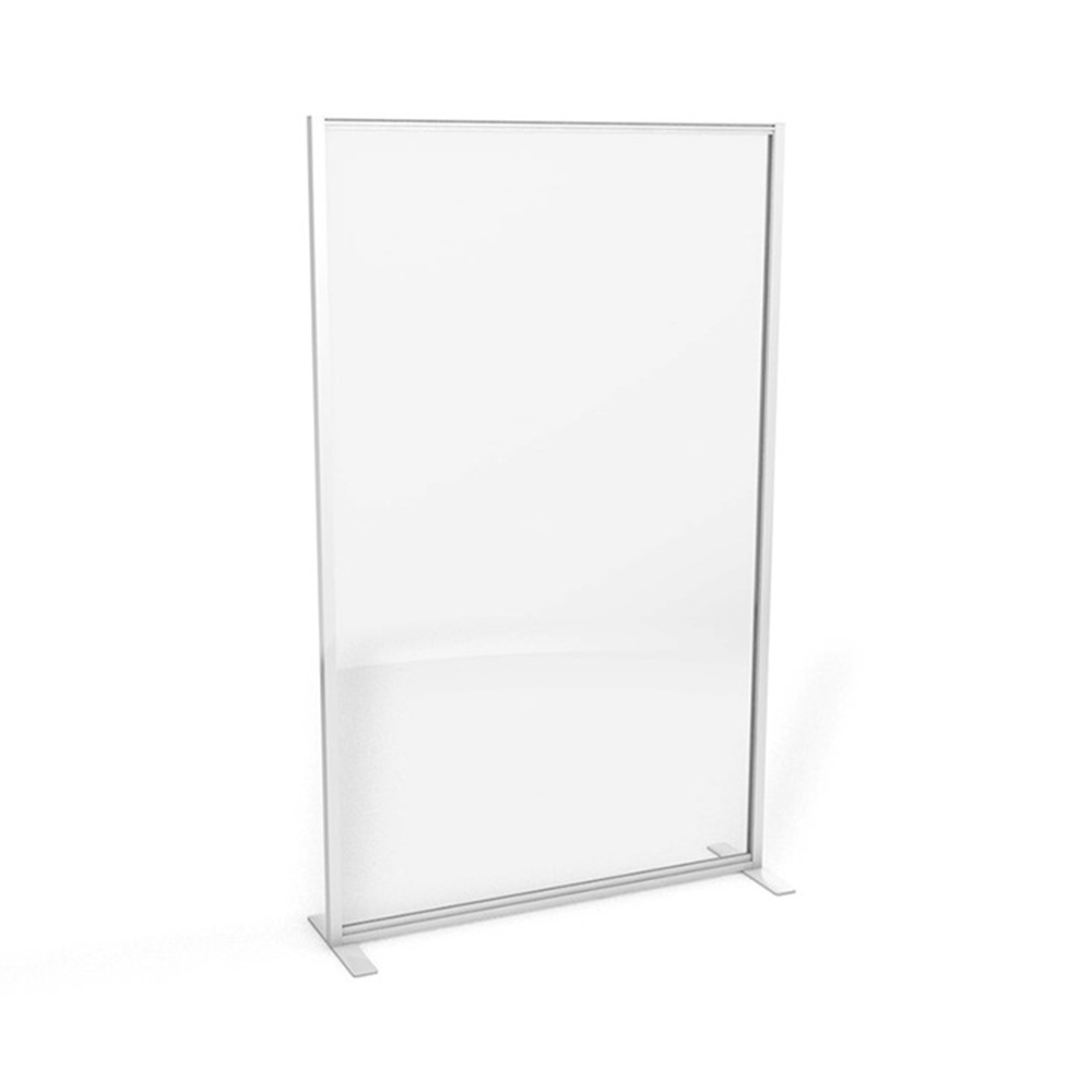 <div>Freestanding Protection Screens With Stabilising Feet And White Aluminium Frame</div>