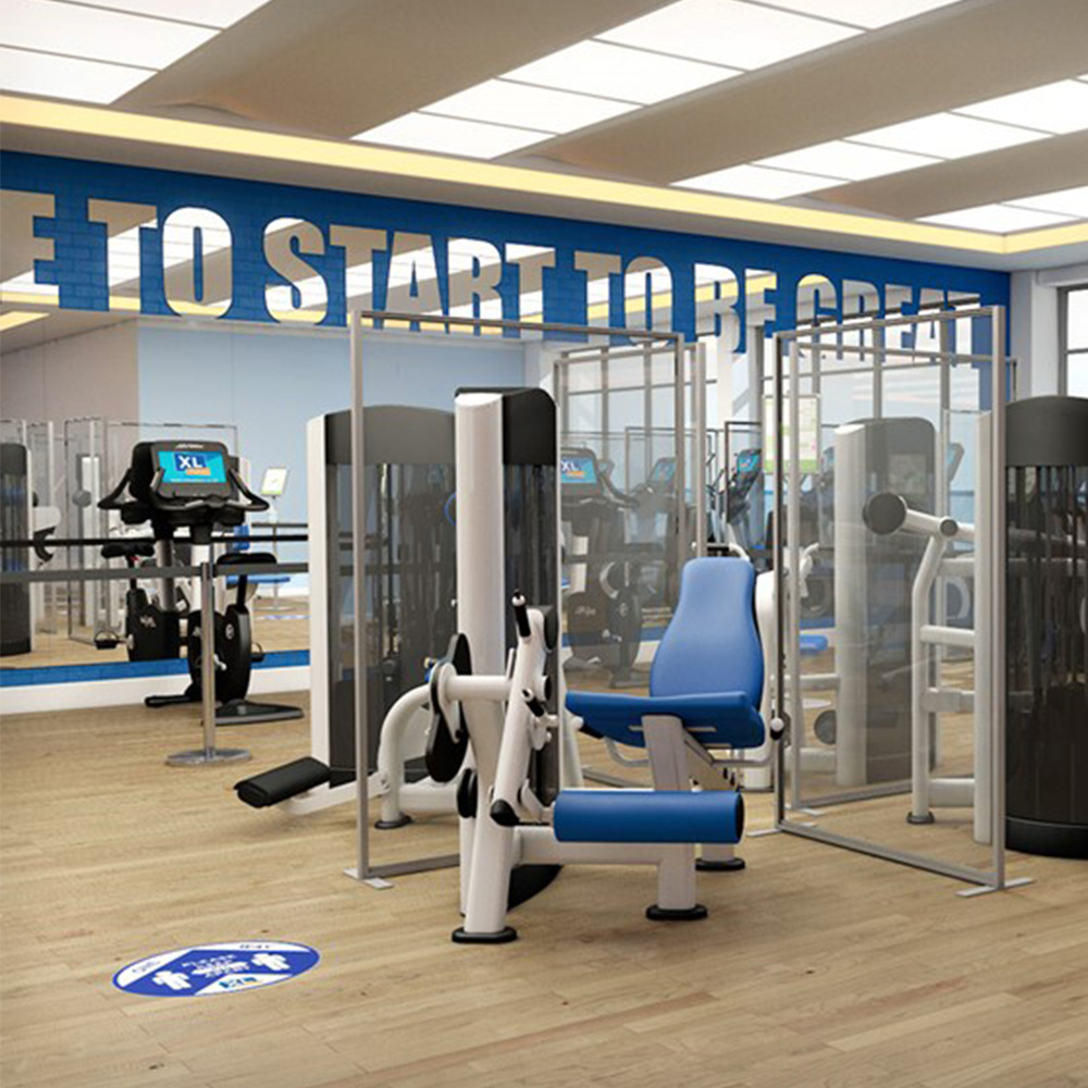 Free Standing Perspex Screens For Social Distancing in Gyms