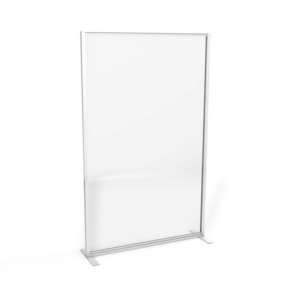 Free Standing Social Distancing Screens For Pubs and Bars With Silver Frame - Hygienic & Easy To Sanitise COVID Screens