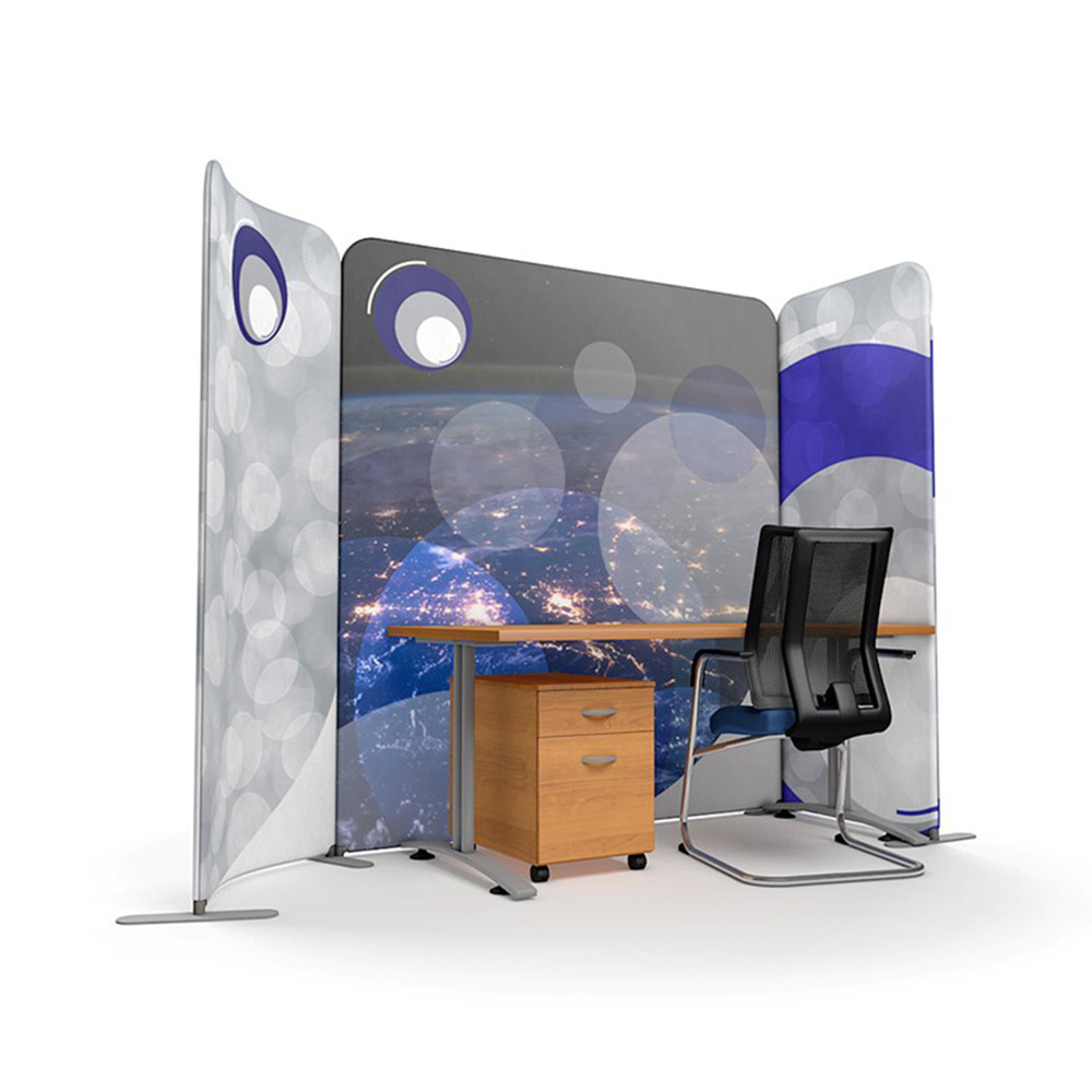 Free Standing Printed Office Screens with Office Furniture